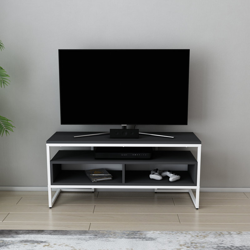 Bedelia TV Stand for TVs up to 48", White/Anthracite