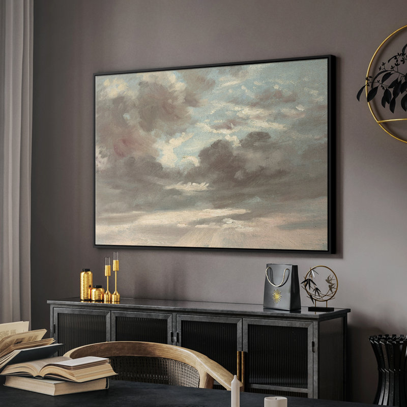 «Vintage Landscape - CMLXIV» sur, Toile avec cadre flottant noir, H 17 po x l 25 po x P 2 po