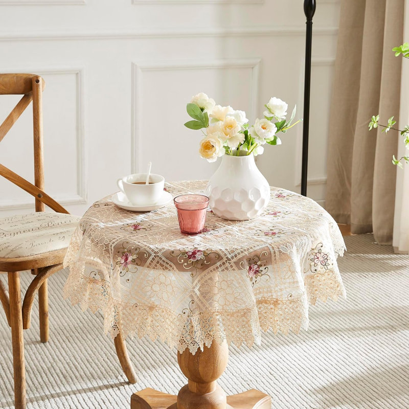 Nappe Jonilee, Beige, Rond 60 po