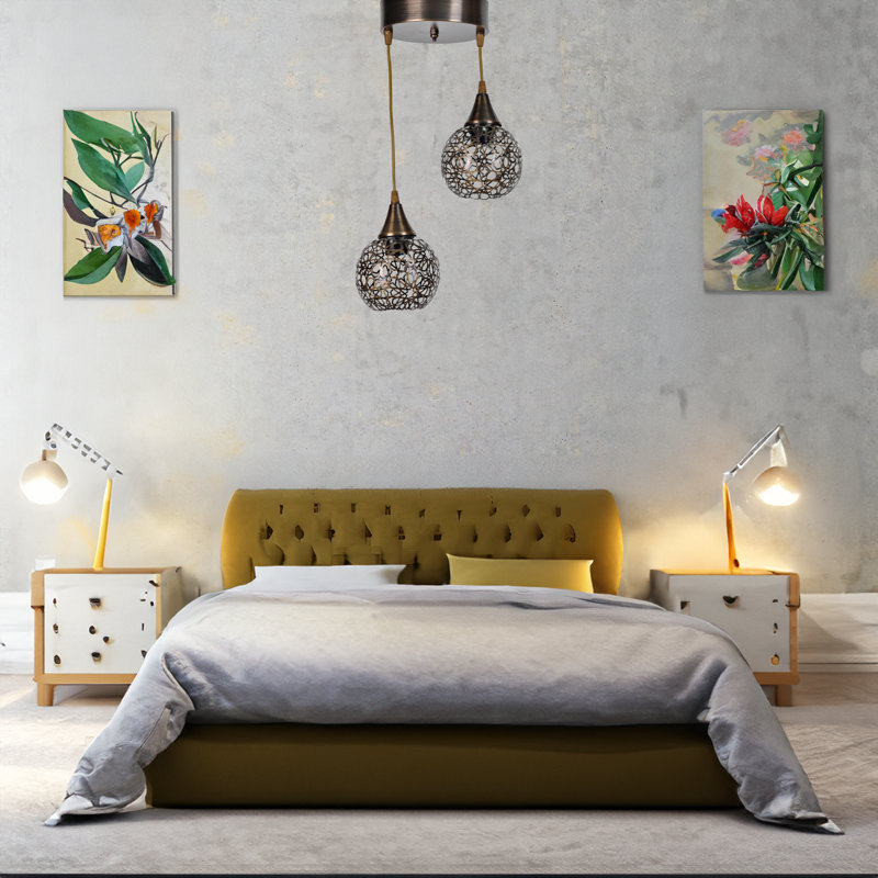 Luminaire suspendu sphère 2 lumières Cheserfo