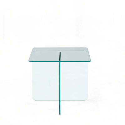 Tempered Glass SideTable, Small Tea Table, Night Stand Tempered Glass Sofa Table
