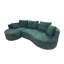 Ensemble de canapé modulaire courbé 2 pièces avec coussins, mobilier de salon ergonomique minimaliste, sièges modernes, sans assemblage, canapé et méridienne-130464041