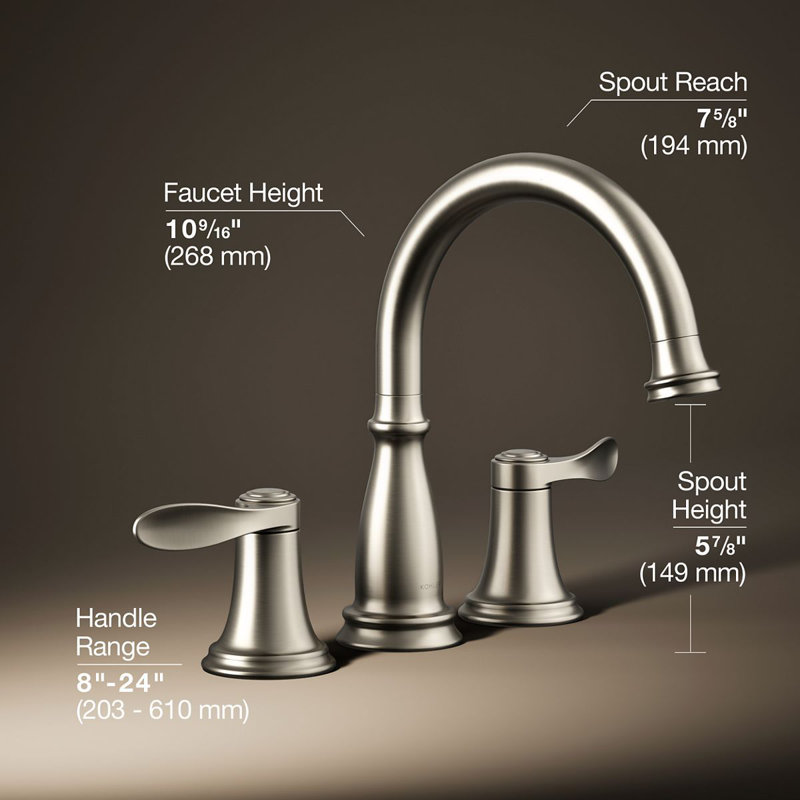Bellera Bath Trim 2 Deck Mounted Roman Tub Faucet, Vibrant Brushed Nickel