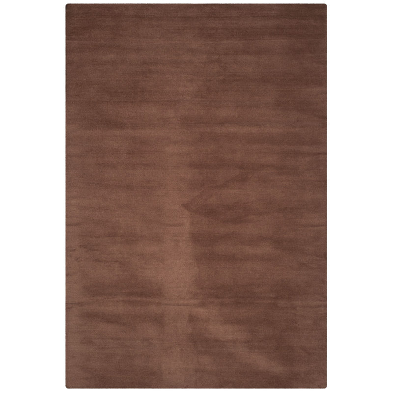 Frann Hand Tufted Wool Solid Color Rug, Rectangle 6' x 9'