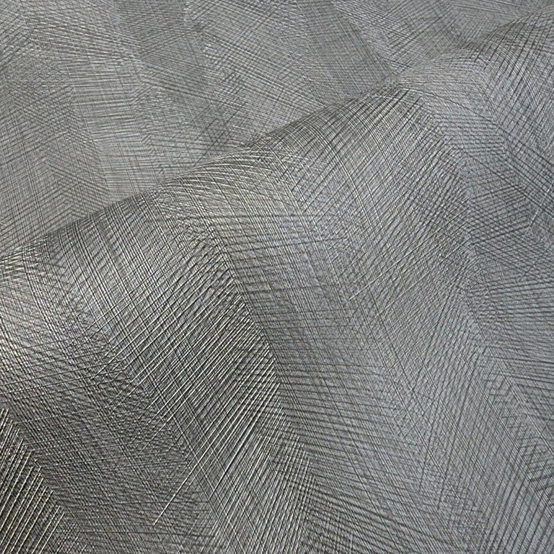 Papier peint texturé en tissu à chevrons gris Mayowa