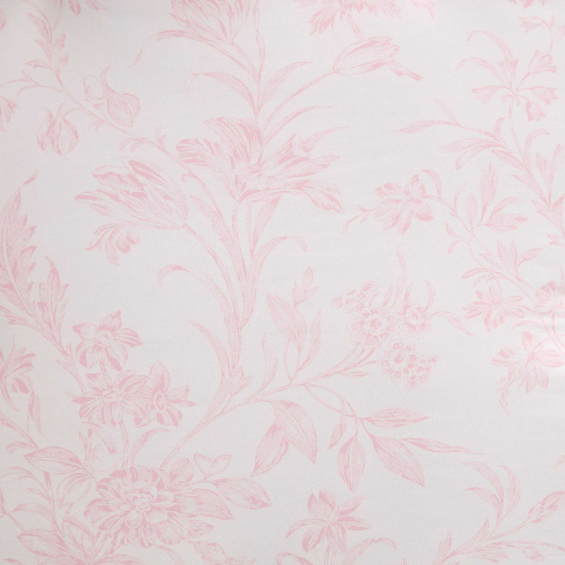 Laura Ashley Natalie Cotton Reversible Pink Comforter Bonus Set, Queen Comforter + 4 Shams + 2 Throw Pillows, Pink