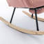 Chaise berçante en tissu avec repose-pieds Teddy-472143875