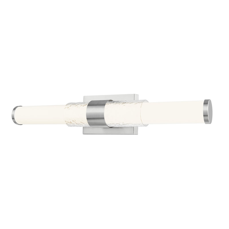 Meuble-lavabo 1 lumière Atchley, H 4,75 po x l 25 po x P 4 po, Nickel brossé