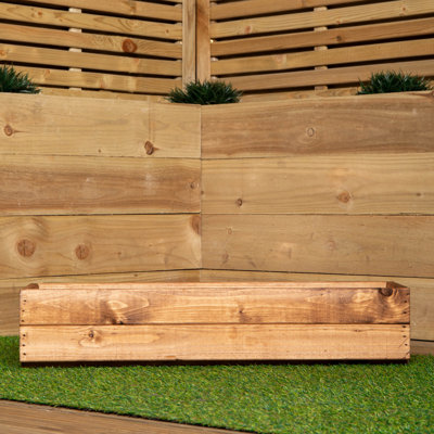 Caullin Wood Pot Planter