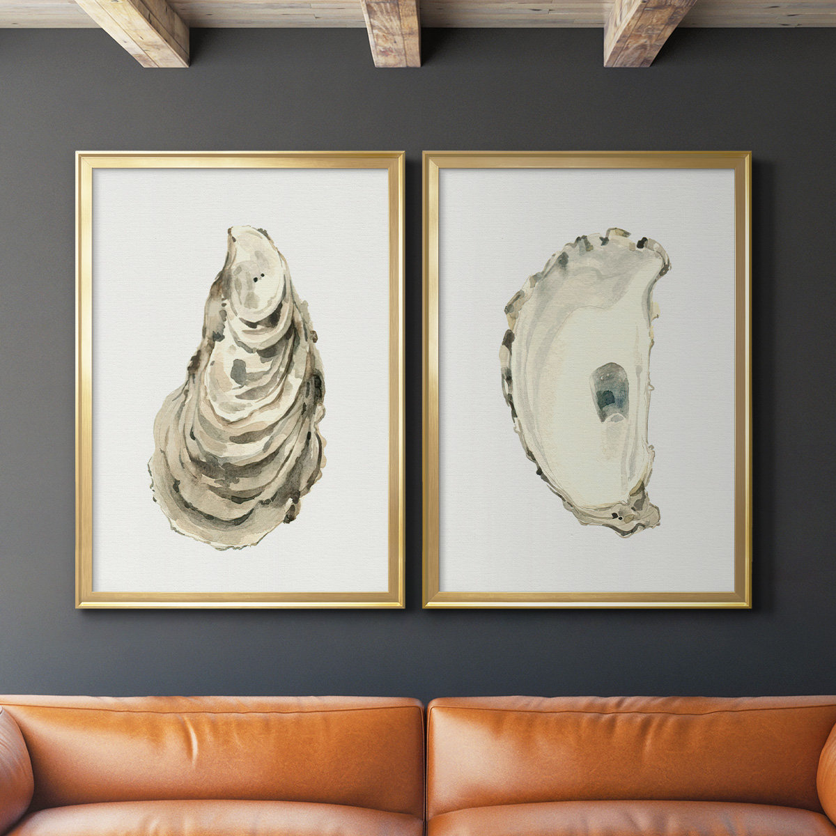 framed oyster prints