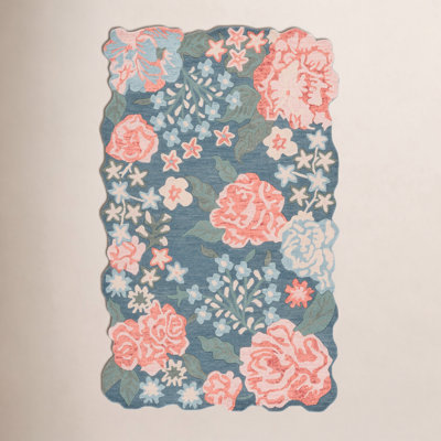 Hand-Tufted Wool Floral Rug