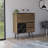 Black Wengue 4-Bottle 2-Drawer Bar Cabinet Mahogany And