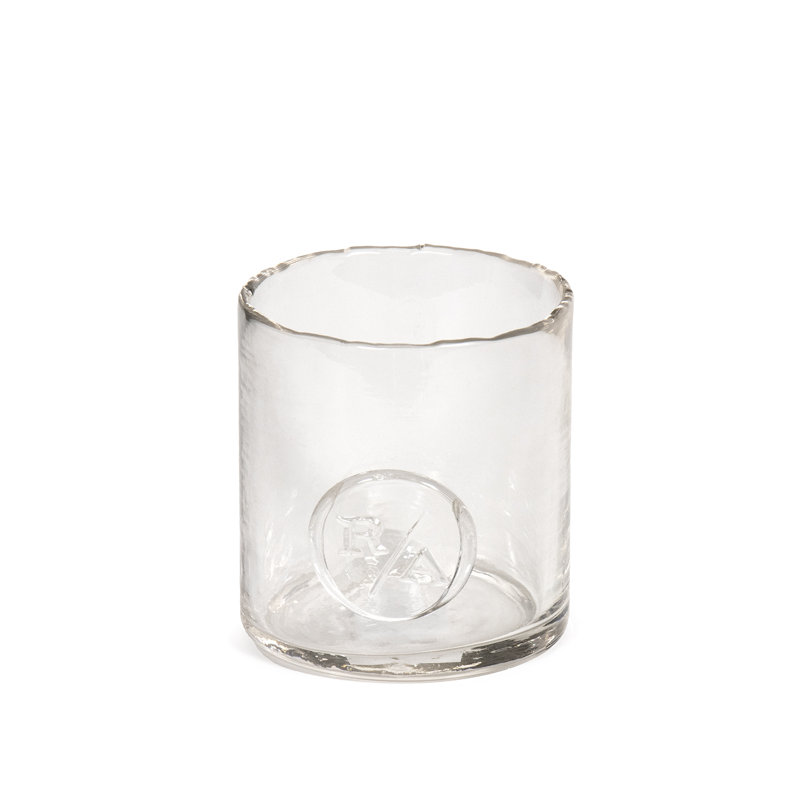 Petit votif en verre monogramme, H 4,25 po x l 4 po x P 4 po, Transparent