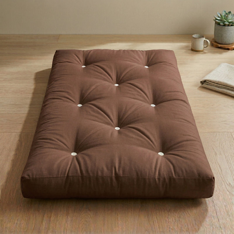 15cm Futon Mattress Futon  Mattress, 1 Seater 88x193cm, Brown