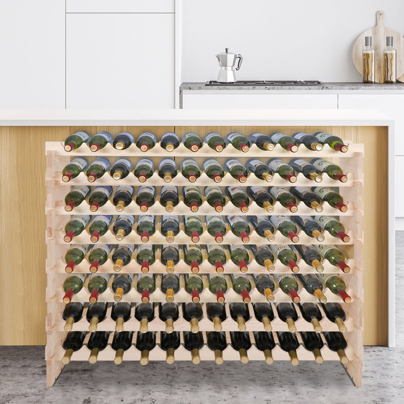 Dursum Wine Bottle & Glass Rack Beige