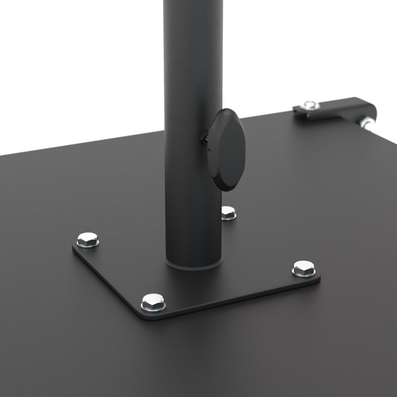 Base de parasol en acier sur roulettes, Black