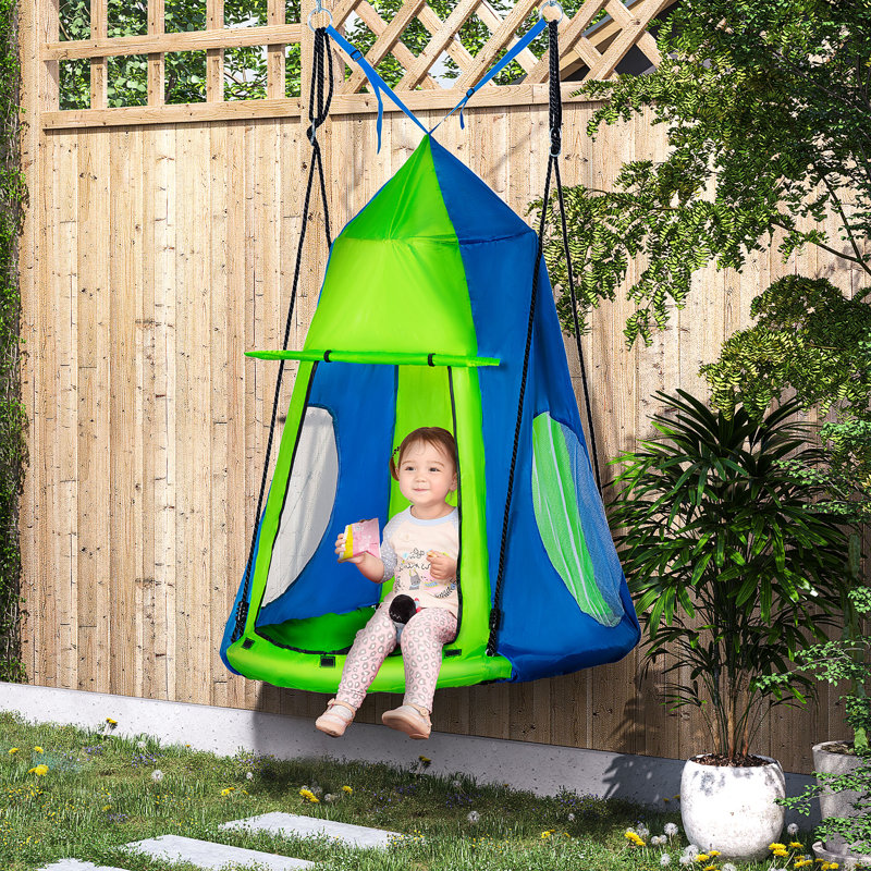 Tente de balançoire pour enfants suspendue, balançoire sensorielle avec fenêtre pour enfants