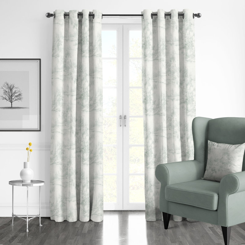 Rustic Cabin Toile, Sage, 50" W x 108" L