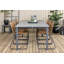 Asho 6 - Person Acacia Solid Wood Patio Dining Set Extendable Rectangular Table