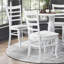 Ensemble de 2 chaises de salle à manger à finition échelle blanche