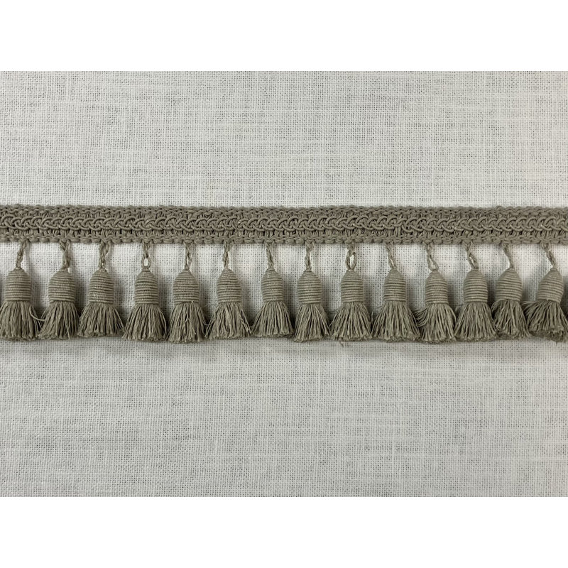 Frange taupe en fausse soie Taupe
