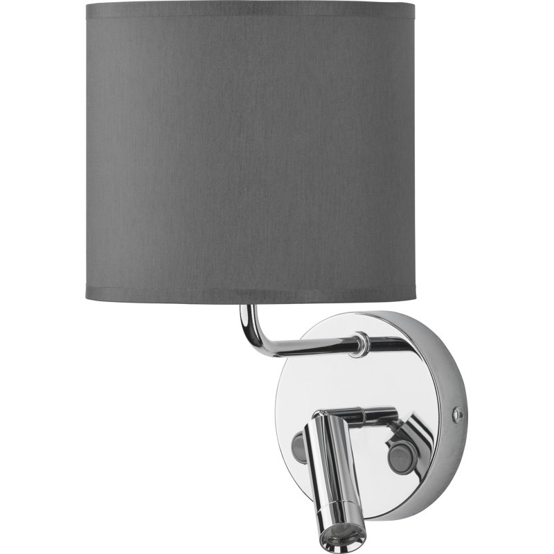 Avelardo Wall Sconce, Chrome, Grey