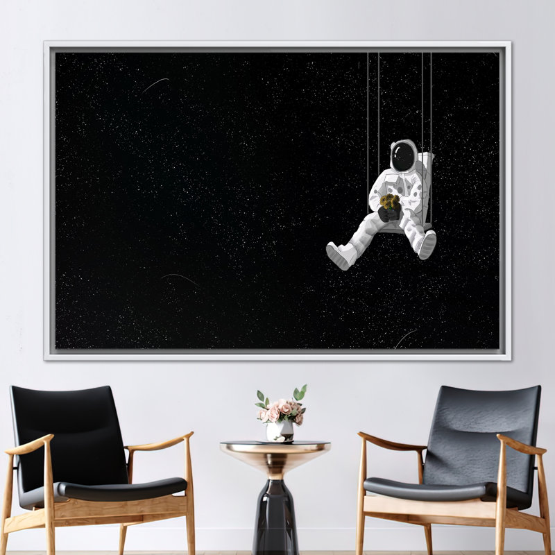 1 Piece Wall Art on Canvas, 25 cm H x 35 cm W, White Floater Framed