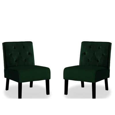 Fauteuil d'appoint en velours 2 pièces 2 pièces - Tissu doux pour salon, chambre à coucher, bureau 53 "