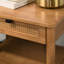 Collection pour grand lit: lit plateforme avec jolie table de chevet Mobilier: bois d'hévéa