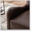 Fauteuil d'appoint à dossier haut en polyuréthane de 28 po, fauteuil rembourré pour le salon, fauteuil à oreilles rétro, siège de lecture pour canapé simple avec pieds en bois massif, brun