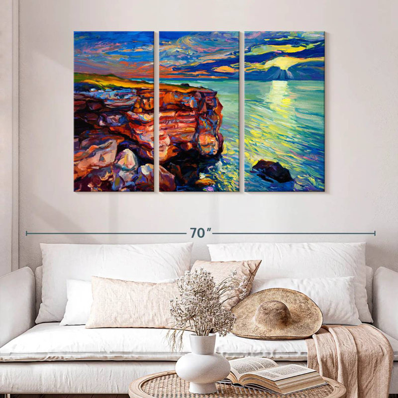 Gillard Shoreline Rock Cliffs, 32" H x 50" W