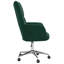 Fauteuil de détente en velours de polyester vert foncé