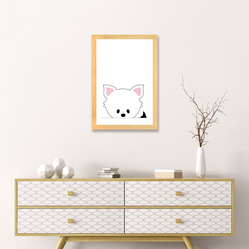 Art peekaboo ii, H 24 po x l 16 po x P 1 po, Papier encadré naturel