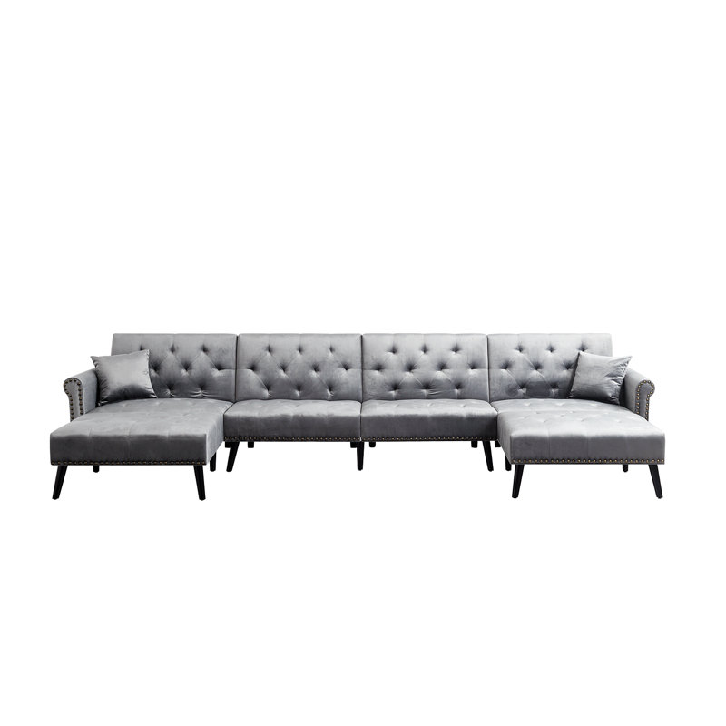 Canapé modulaire en velours 150 po Kallick