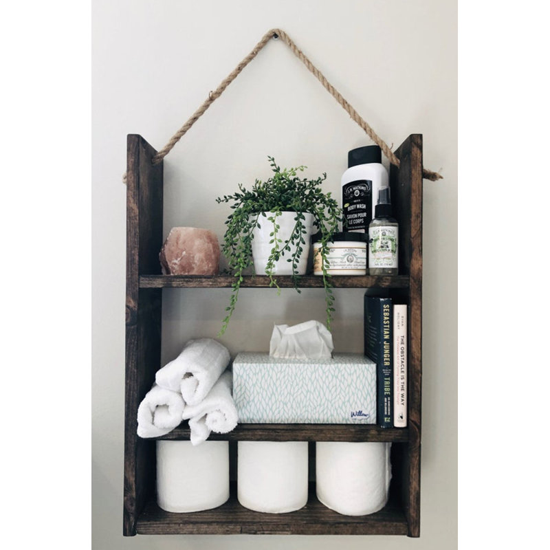 Coachella 3 Piece Solid Wood Accent Shelf, 24"H x 18" W x 5.5" D