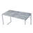 Faux Concrete Top Rectangular Writing Desk, Silver