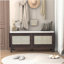 Banc d'entrée en rotin avec rangement Boho-1840637808