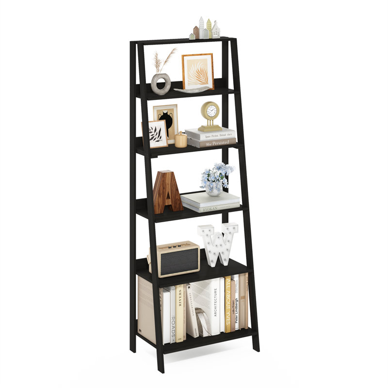 Myonna 60cm W Manufactured Wood Shelving Unit, Black, 66.2" H x 23.6" W x 14.8" D