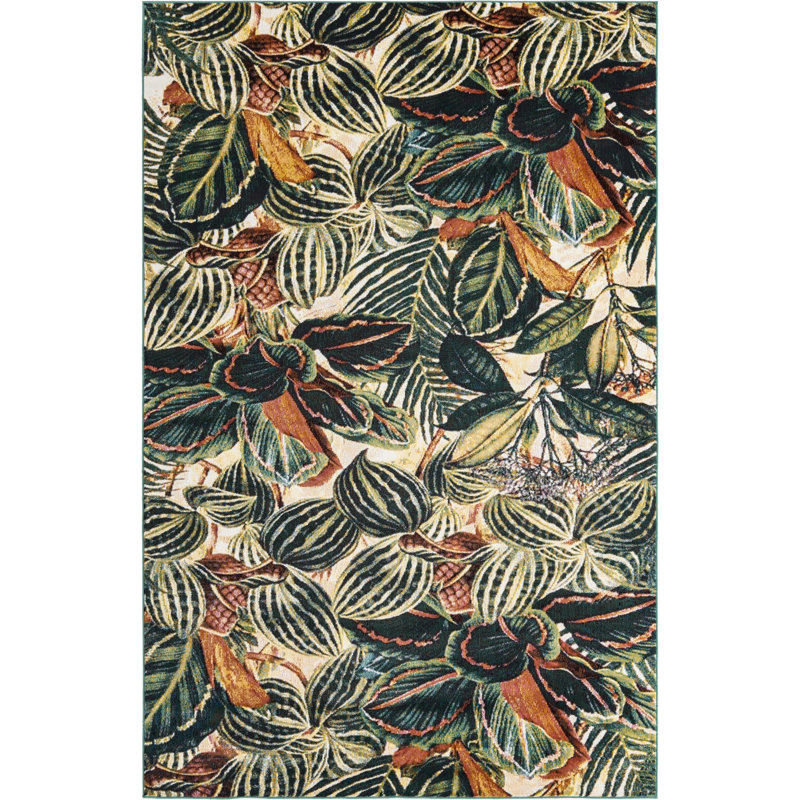 Herlong Floral Indoor Rug, Rectangle 7'10" x 10'