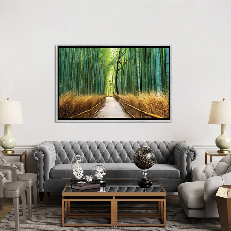 Arashiyama ancienne forêt de bambous par Susanne Kremer - reproduction de photo, H 40 po x l 60 po x 1,5 po, Aucun mat