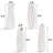 9.5"h  White Ceramic Vases 4 Pack