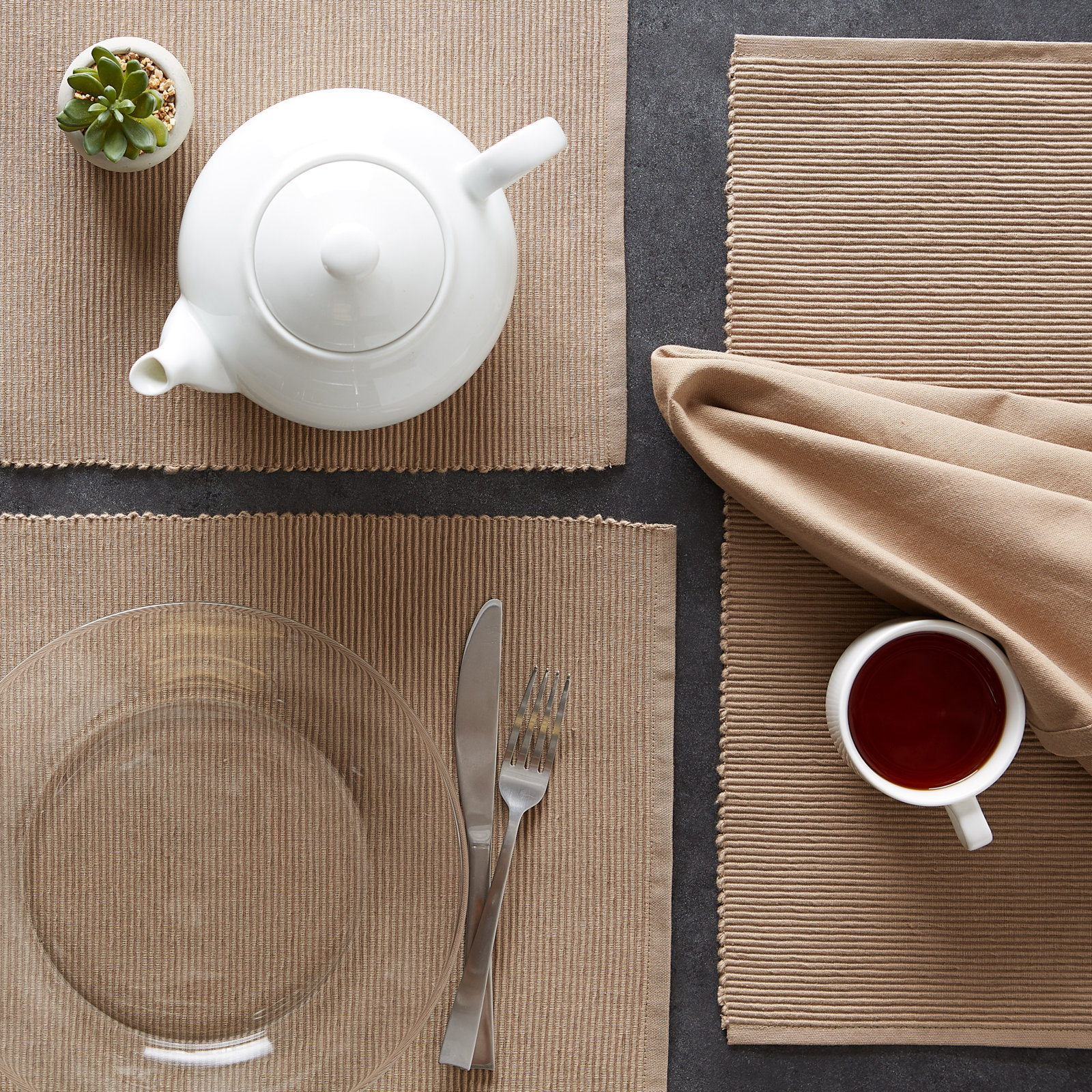 Aban Cotton Placemat, Stone