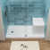 60" x 32" Shower Base with Seat and Drain Included, Non-slip Shower Pan