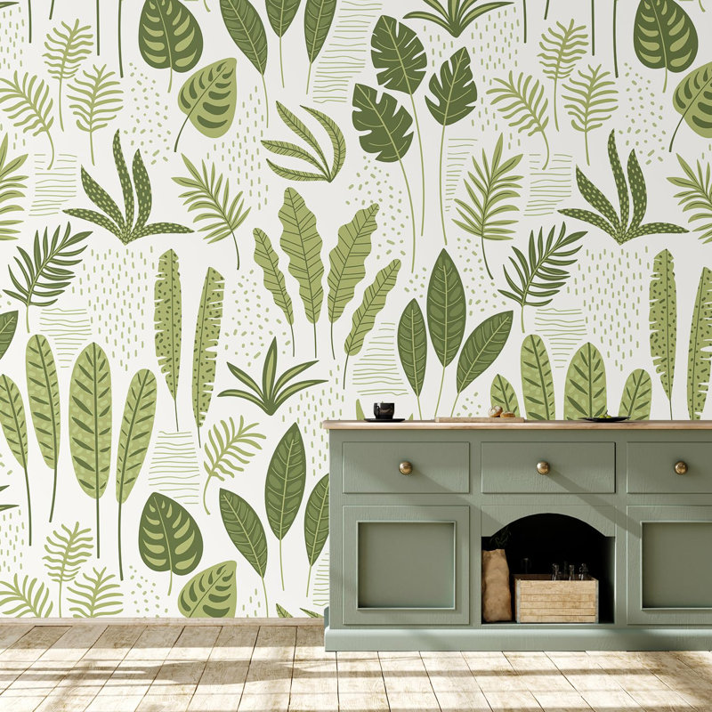 Bordure florale pelez et collez, L 132 po x l 192 po