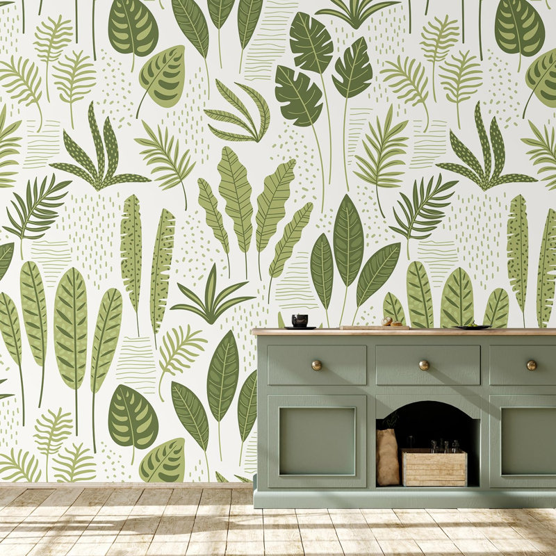 Bordure florale pelez et collez, L 120 po x l 144 po