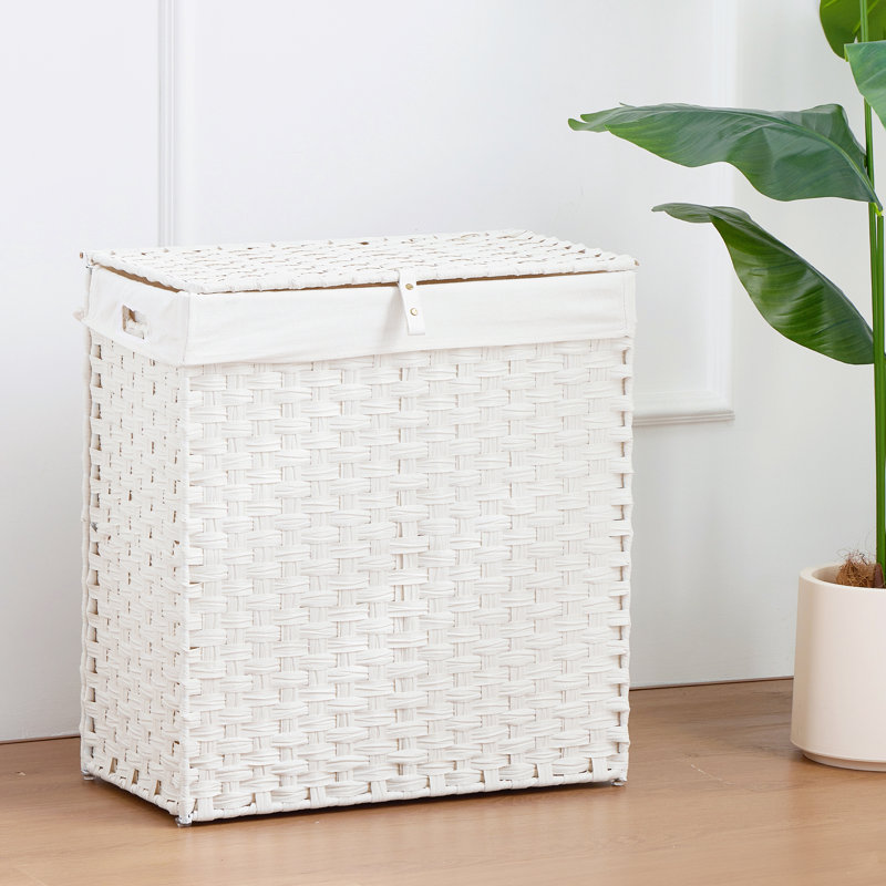 Panier à linge pliable, Blanc