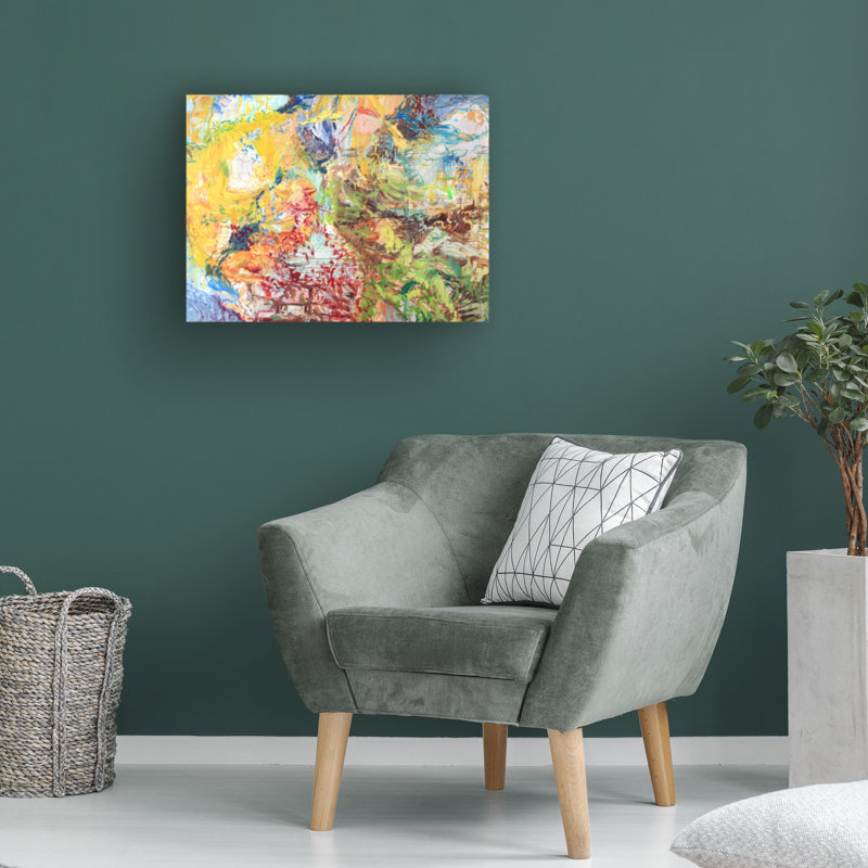 Œuvre d'art sur toile bolivienne Eva Galonska, H 24 po x l 32 po