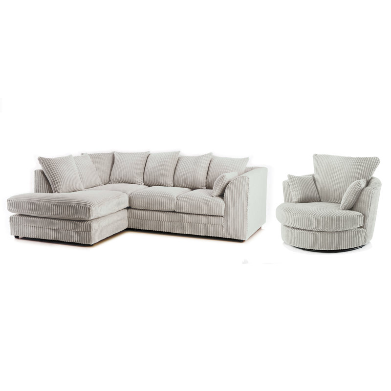 Moana 2 - Piece Living Room Set, Left Hand, Cream