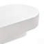 Élégante table basse ovale avec plateau de table, table de bout tambour de style crème moderne, table centrale cannelée minimaliste avec base robuste pour le salon-1656495878