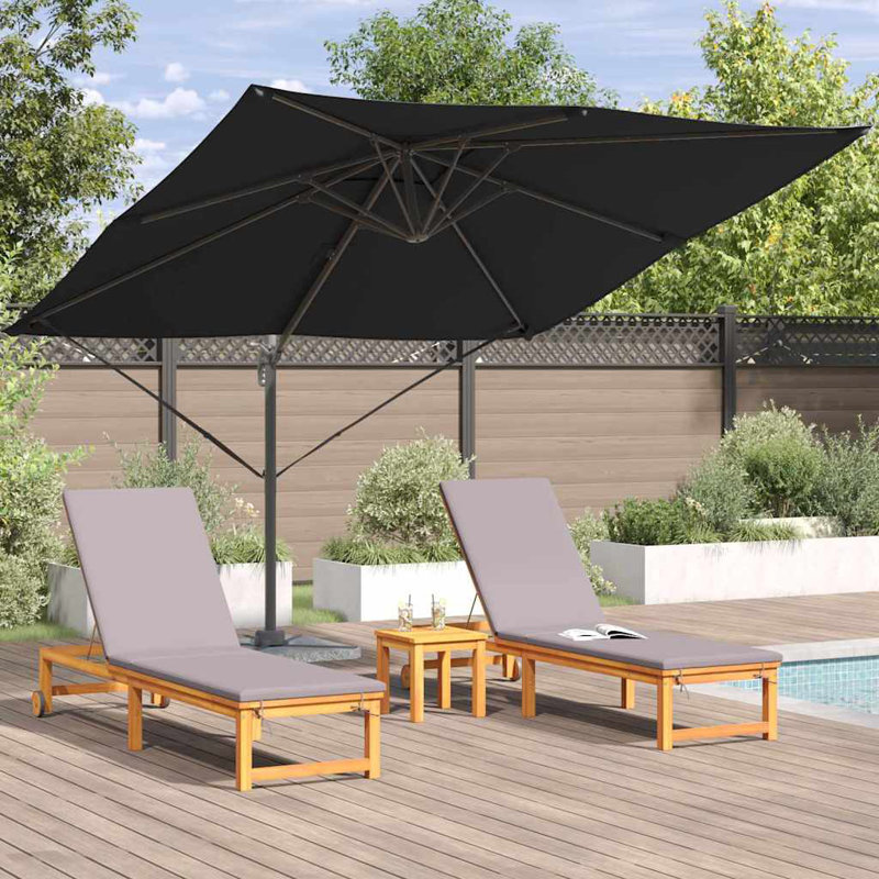 Cantilever Parasol, 265cm H x 285cm W x 285cm D, Black